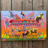 #carousel #ponies #ponyride #merrygoround #amusementpark #childhoodunplugged #whimsical #ecstatic #joyful #kidcore #nostalgia #innerchild #innerchildhealing #arte #contemporaryart #surrealism #ponyart #freedom #giddyup #colorful #majestic #wonderland #painting