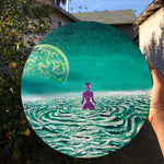 Purple Seafomia Nymph Feminine Being Original Painting, Purple sea creature, purple sea nymph, purple siren, Seafomia Nymph Feminine Being, sea goddess art, sea siren goddess art, divine feminine sea goddess, purple ocean goddess, otherworldy sea goddess, celestial siren, ethereal purple creature art, identicaleternalsuns
