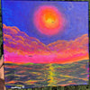 colorful landscape, colorful seascape, colorful landscape painting, colorful seascape, magenta, golden and aquamarine blue painting, calm serene warm colorful ocean painting, colorful ocean painting for sale, colorful ocean art, colorful seascape painting for sale, colorful seascape art, threefold flame ocean art, threefold flame, triflame, colorful oceans room decor, Identicaleternalsuns, rainbowocean, healing waters, tranquility art, meditation art.