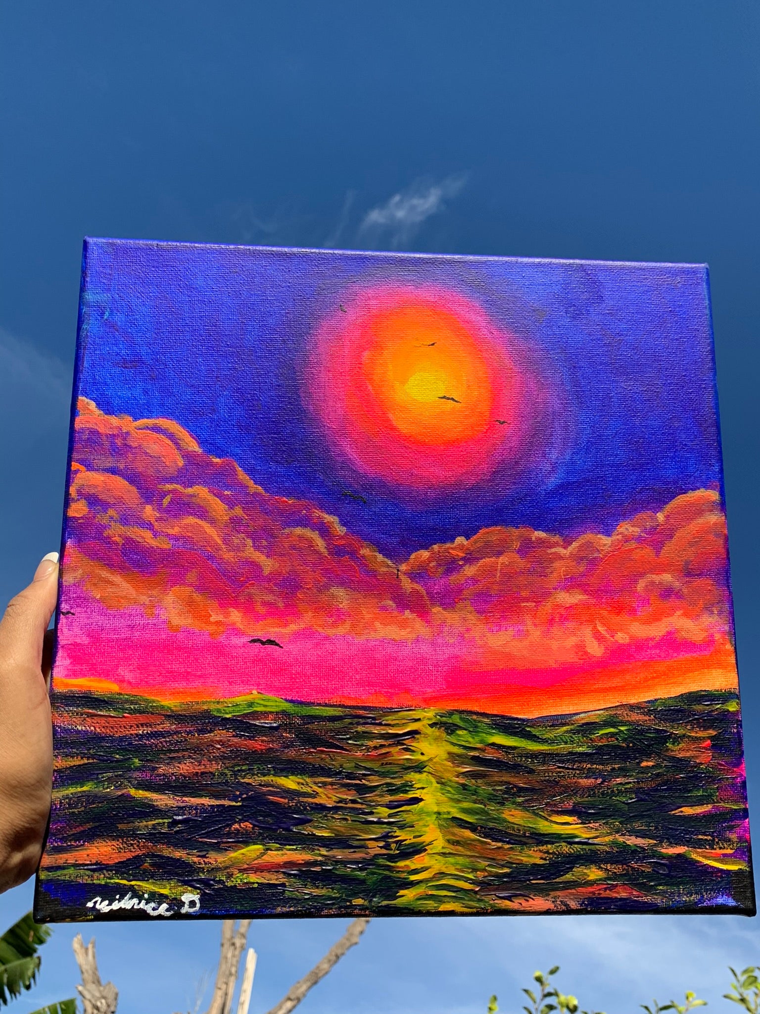 colorful landscape, colorful seascape, colorful landscape painting, colorful seascape, magenta, golden and aquamarine blue painting, calm serene warm colorful ocean painting, colorful ocean painting for sale, colorful ocean art, colorful seascape painting for sale, colorful seascape art, threefold flame ocean art, threefold flame, triflame, colorful oceans room decor, Identicaleternalsuns, rainbowocean, healing waters, tranquility art, meditation art.