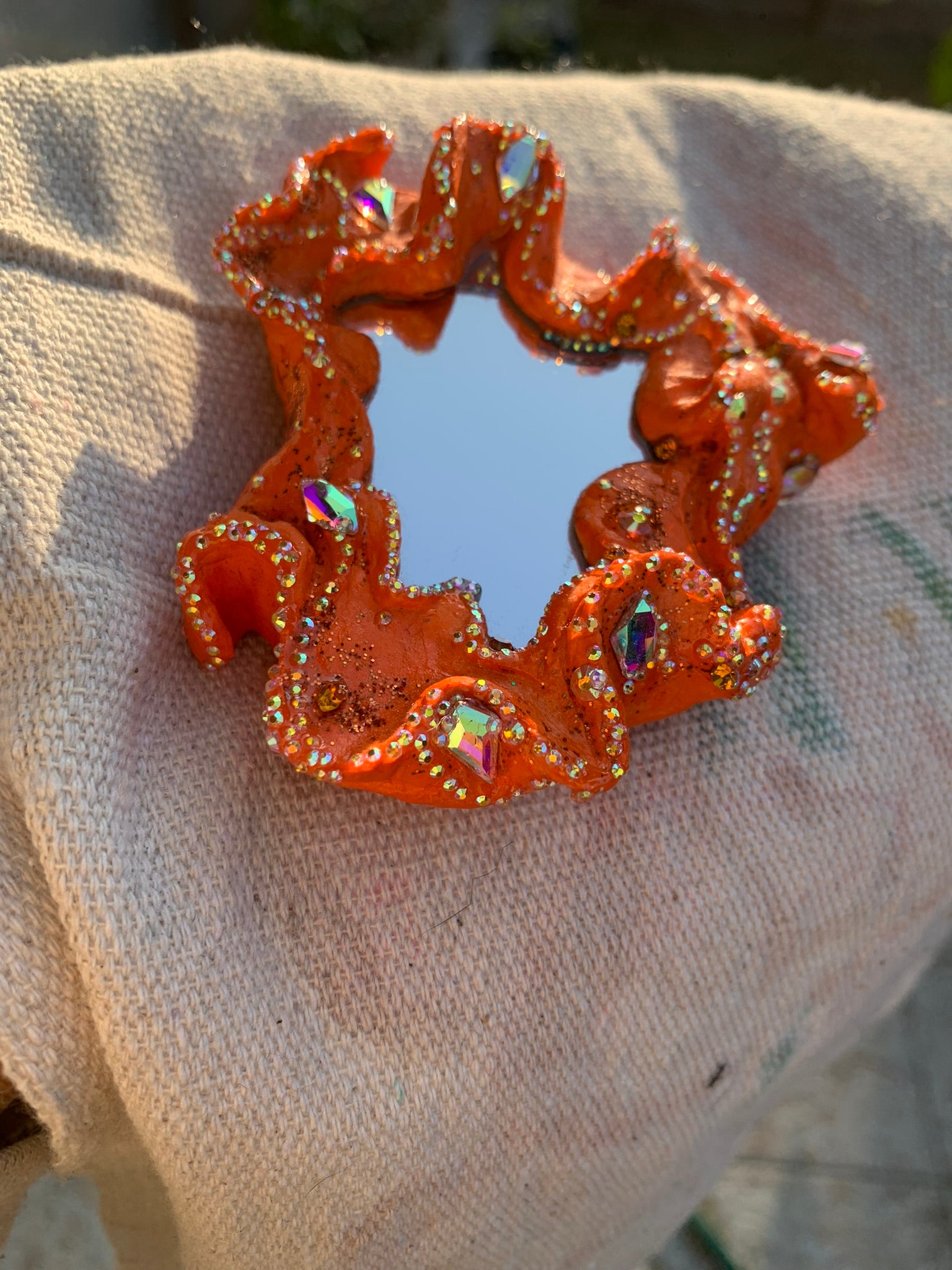 Mystical Enchanted Fairy Mirrors, Fairy mirrors, fairytale mirror, fairy core mirror, fairytale core mirrors, fairy cottage core mirrors, cottage core mirrors, enchanted mirrors, enchanting mirrors, fairytale pocket mirrors, cottage core pocket mirrors, Fae, Faecore, Fairycore, fae accessories, faerie art, faerie room decor, fairy room decor, Identicaleternalsuns, art collection, art buyer, DenleyTwins, Whimisal decor, mystical gifts, fairy inspired gifts