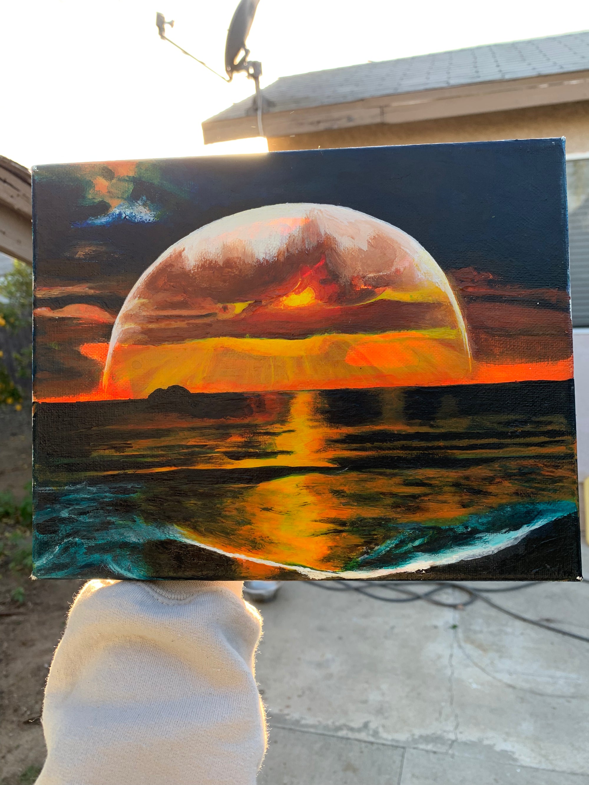 Solar Seashores, Solar Seashores original seascape painting, realistic sunset ocean landscape painting. A seascape sunset by the ocean realistic painting. Sunset by the Ocean artwork. Sunset by the Sea painting for sale. Solar Ocean canvas artwork. Seascape painting. Original Sunset painting. Sunset artwork. Nature landscapes. Sunset landscape painting. Sunset by the seashores landscape artwork. Solar seashores art painting, Identicaleternalsuns