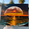 Solar Seashores, Solar Seashores original seascape painting, realistic sunset ocean landscape painting. A seascape sunset by the ocean realistic painting. Sunset by the Ocean artwork. Sunset by the Sea painting for sale. Solar Ocean canvas artwork. Seascape painting. Original Sunset painting. Sunset artwork. Nature landscapes. Sunset landscape painting. Sunset by the seashores landscape artwork. Solar seashores art painting, Identicaleternalsuns