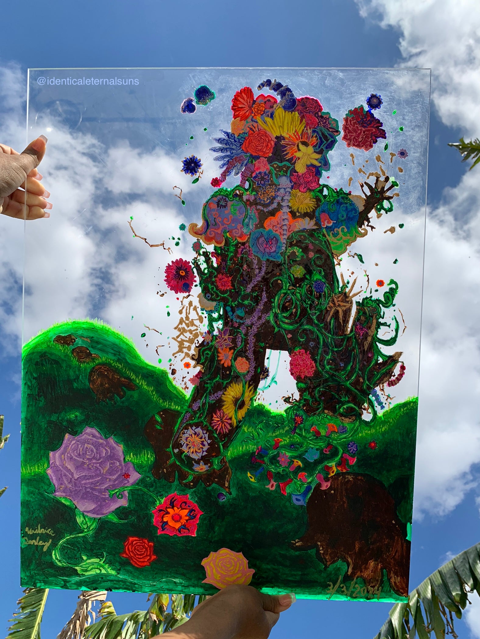 Dandi Benjamin Original Painting on Plexiglass