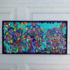 mechanical surreal dreamscape, vibrant colorful surrealist painting, neon-toned emotional artwork, technicolor love bomb art, cosmic color explosion, vivid sci-fi art with heart, dramatic colorful alien painting, alien love in sci-fi fantasy art, space-age emotion on canvas, surreal alien robot lovers, futuristic beings of love, otherworldly love painting, emotional sci-fi character art, surreal extraterrestrial passion, love through chaos artwork, symbolic emotional painting