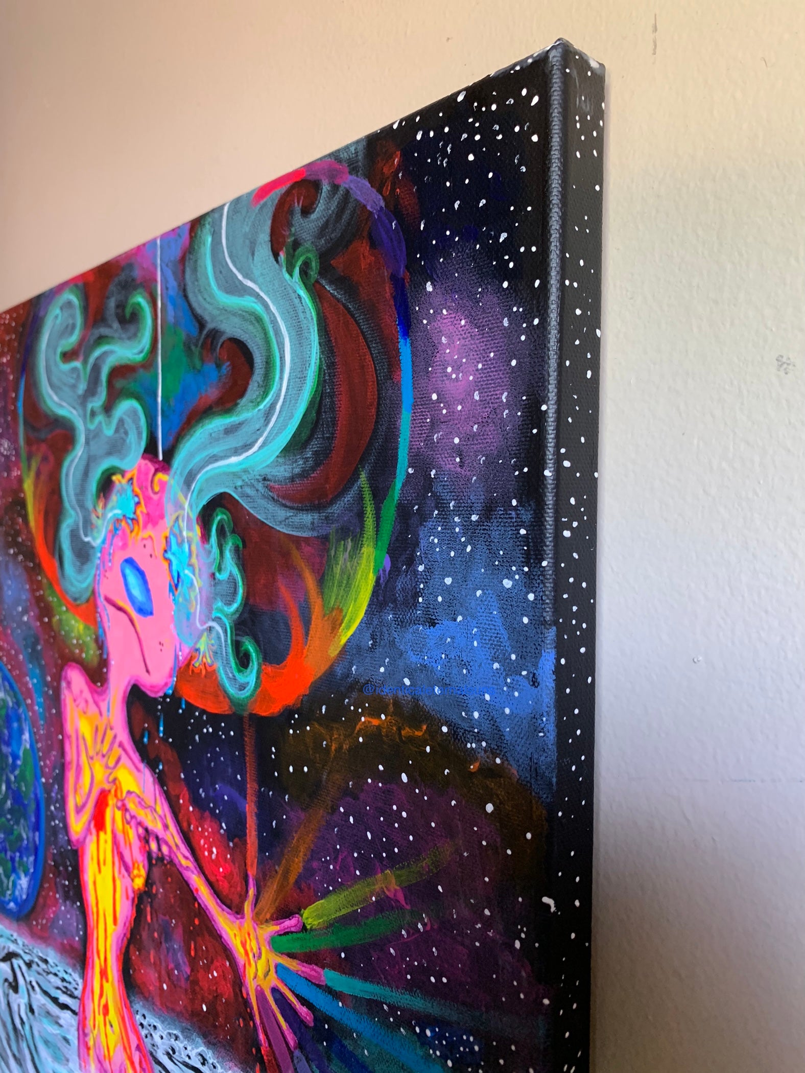 Pink Magenta Diamond Cosmic Femme being who bleeds universal love art painting. Angelic creature art, cosmic diamond alien, magenta cosmic, She causes galaxies to spin, cosmic alien femme painting, Pink alien aesthetic, Divine cosmic feminine quotes, out of this world space alien girl, Identicaleternalsuns, pink trippy alien, Pink Magenta Diamond Cosmic Femme
