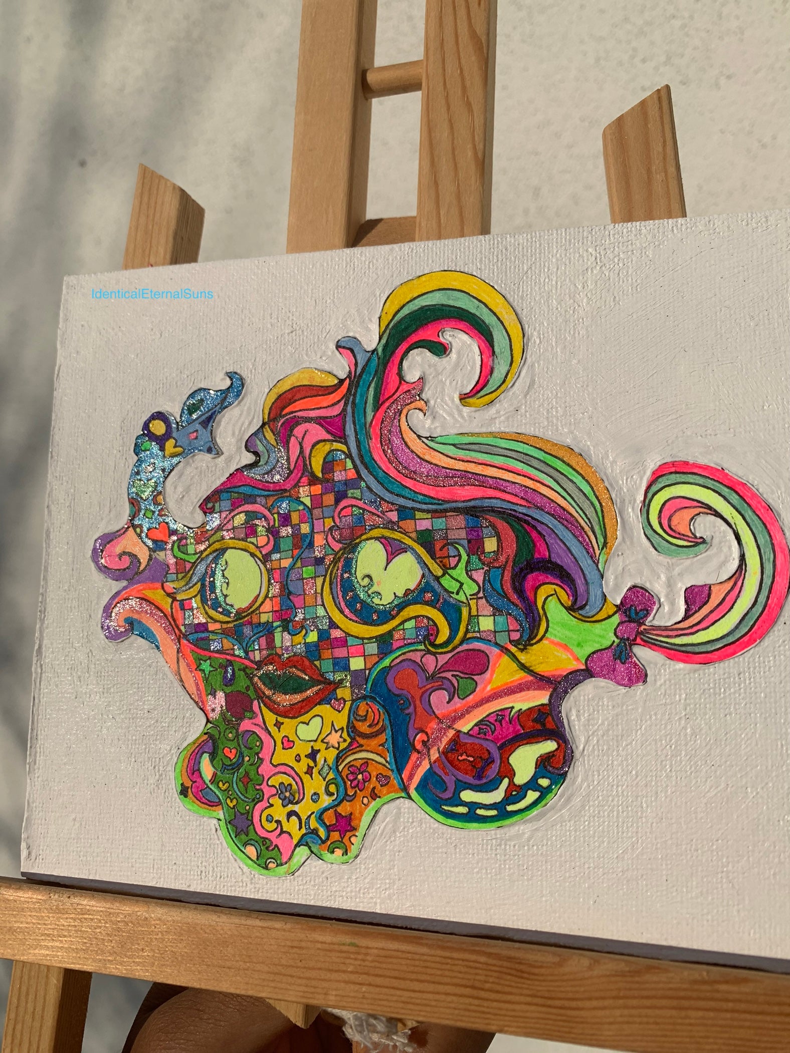 Heavenly Specimen Face #22 Drawing, Angelic realms, otherworldly, heavenly, angel face divinities, identicaleternalsuns, beautiful creatures, odd core, sacred, spiritual, divine, grace, creature, trippy, heavenly specimen, angel face, brilliance, drawing, ecstatic, glorious, love, precious, spiritual, new earth, pretty entities, DenleyTwins, Mixed media drawings, colorful drawings, detailed art, artwork, art design, whimsical illustrations, alien drawing, alien creature art, creature drawing, bizarre art