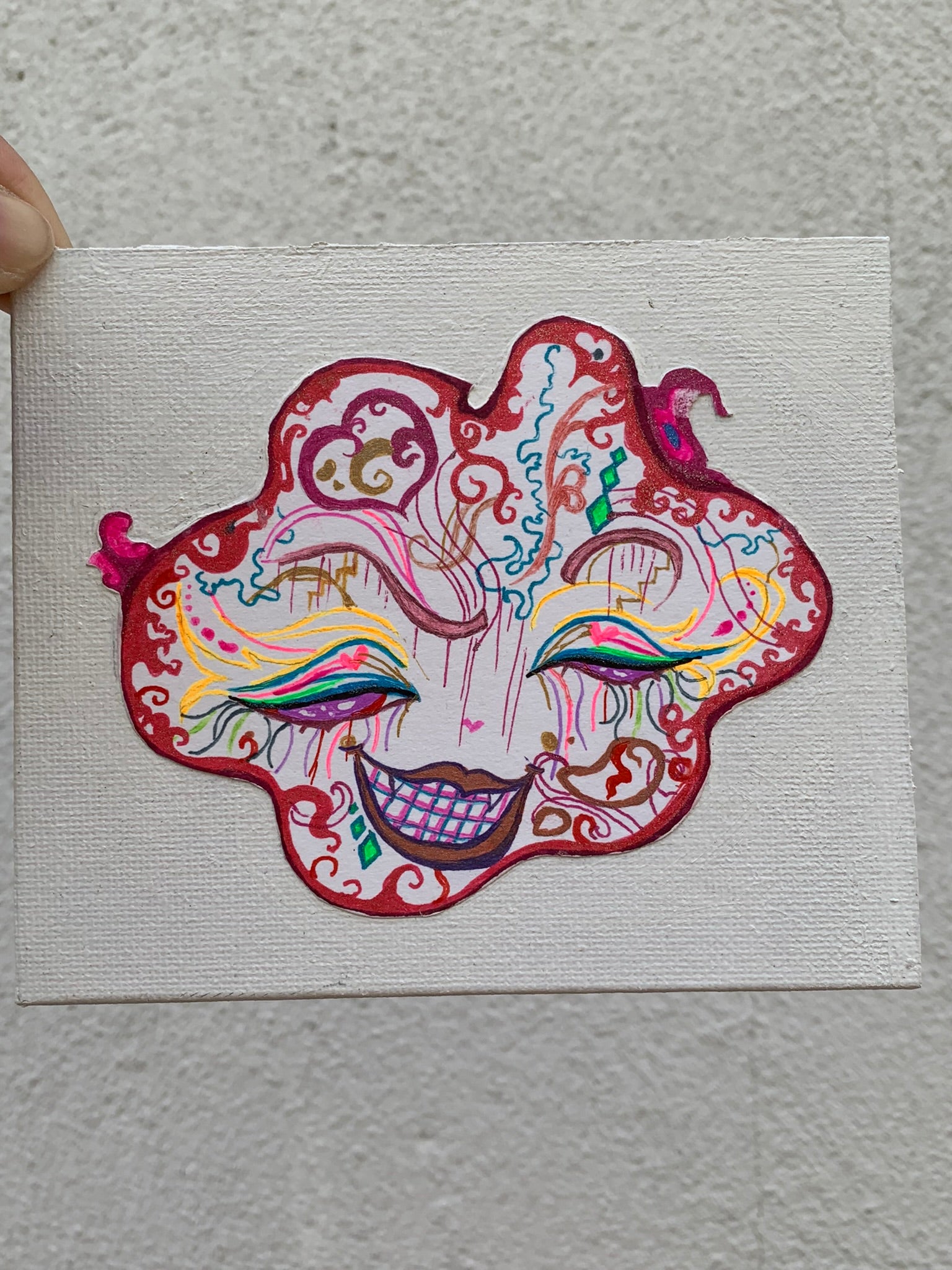 Heavenly Specimen Face #23 Drawing, Angelic realms, otherworldly, heavenly, angel face divinities, identicaleternalsuns, beautiful creatures, odd core, sacred, spiritual, divine, grace, creature, trippy, heavenly specimen, angel face, brilliance, drawing, ecstatic, glorious, love, precious, spiritual, new earth, pretty entities, DenleyTwins, Mixed media drawings, colorful drawings, detailed art, artwork, art design, whimsical illustrations, alien drawing, alien creature art, creature drawing, bizarre art