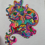 Heavenly Specimen Face #21 Drawing, Angelic realms, otherworldly, heavenly, angel face divinities, identicaleternalsuns, beautiful creatures, odd core, sacred, spiritual, divine, grace, creature, trippy, heavenly specimen, angel face, brilliance, drawing, ecstatic, glorious, love, precious, spiritual, new earth, pretty entities, DenleyTwins, Mixed media drawings, colorful drawings, detailed art, artwork, art design, whimsical illustrations, alien drawing, alien creature art, creature drawing, bizarre art