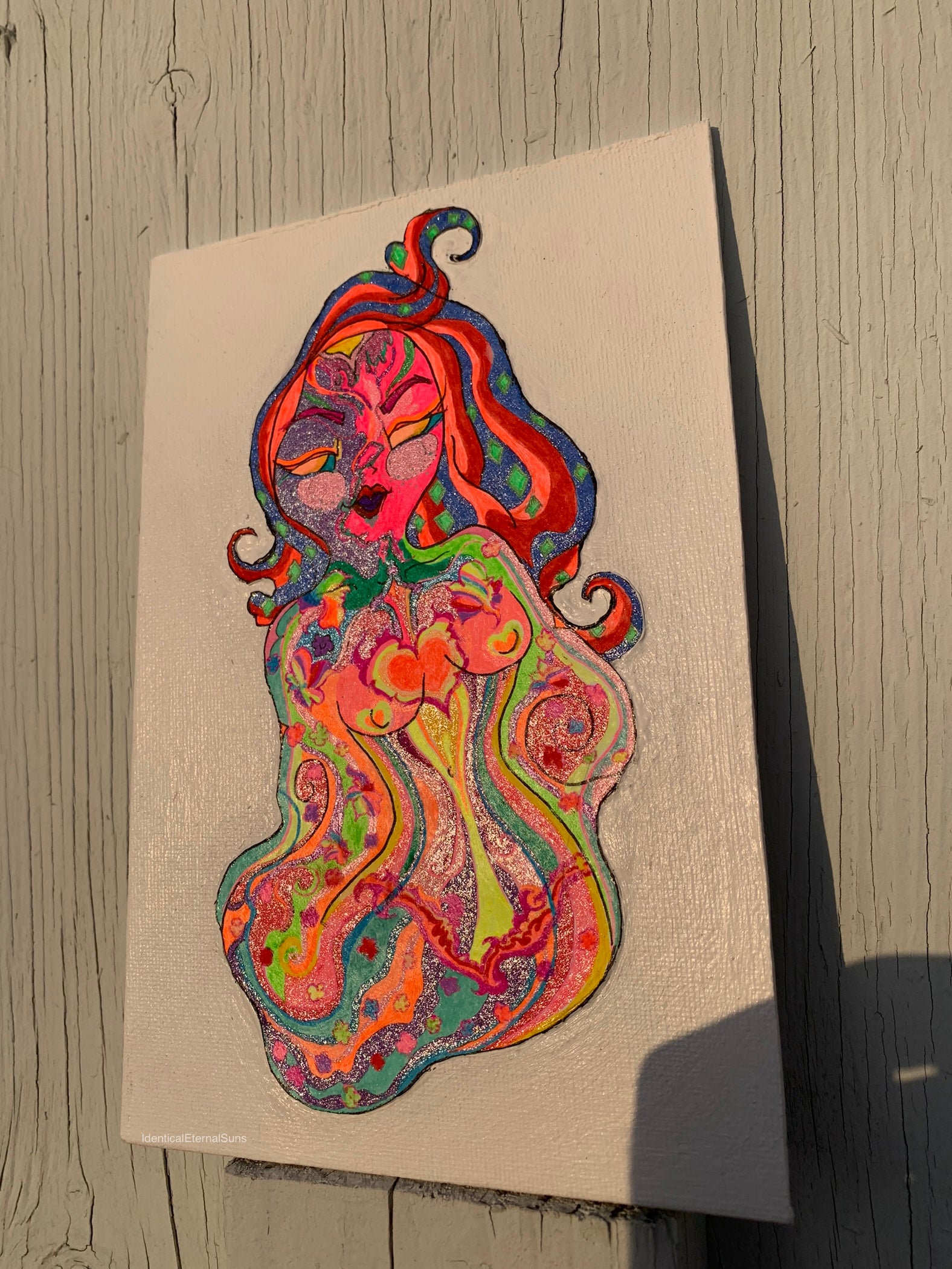 Heavenly Specimen Face #18 Drawing, Angelic realms, otherworldly, heavenly, angel face divinities, identicaleternalsuns, beautiful creatures, odd core, sacred, spiritual, divine, grace, creature, trippy, heavenly specimen, angel face, brilliance, drawing, ecstatic, glorious, love, precious, spiritual, new earth, pretty entities, DenleyTwins, Mixed media drawings, colorful drawings, detailed art, artwork, art design, whimsical illustrations, alien drawing, alien creature art, creature drawing, bizarre art