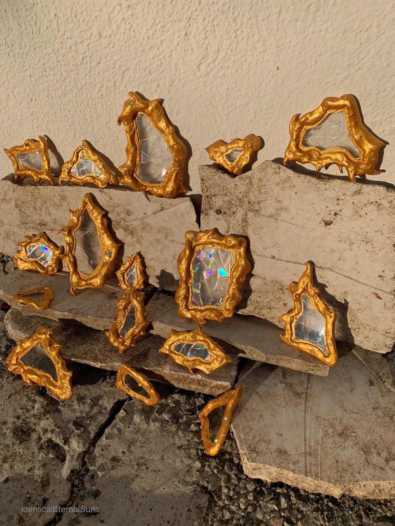 Sunny California, Peculiar objects, Unique treasures, Handmade keepsakes, Looking glass art, Unusual gifts, Identicaleternalsuns, Rare items for sale, Handmade glass art, Small business owners, Nurturing your inner child, Artistic novelties, Interactive art pieces, Surrealism decor, Colorful rainbow art, Rainbow rays décor, Rainbow light creations, Playful home decor, Dopamine decor ideas