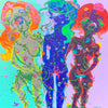 Sisterhood painting, Conjoined triplets painting, Three conjoined creatures, Three conjoined sisters painting, Three conjoined women painting, Three conjoined women art, Divine feminine painting, Female sexuality art, The three conjoined floral flower giant petalestia sisters Identicaleternalsuns, Art collector