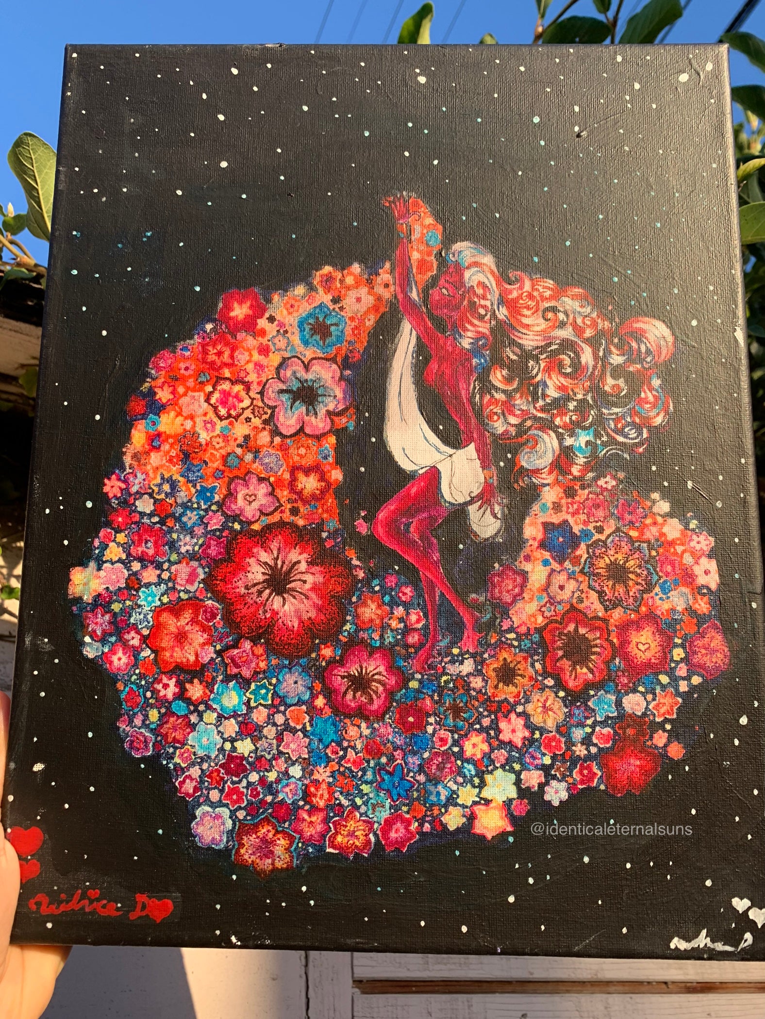 Goddess of Thousands of flowers Original Painting