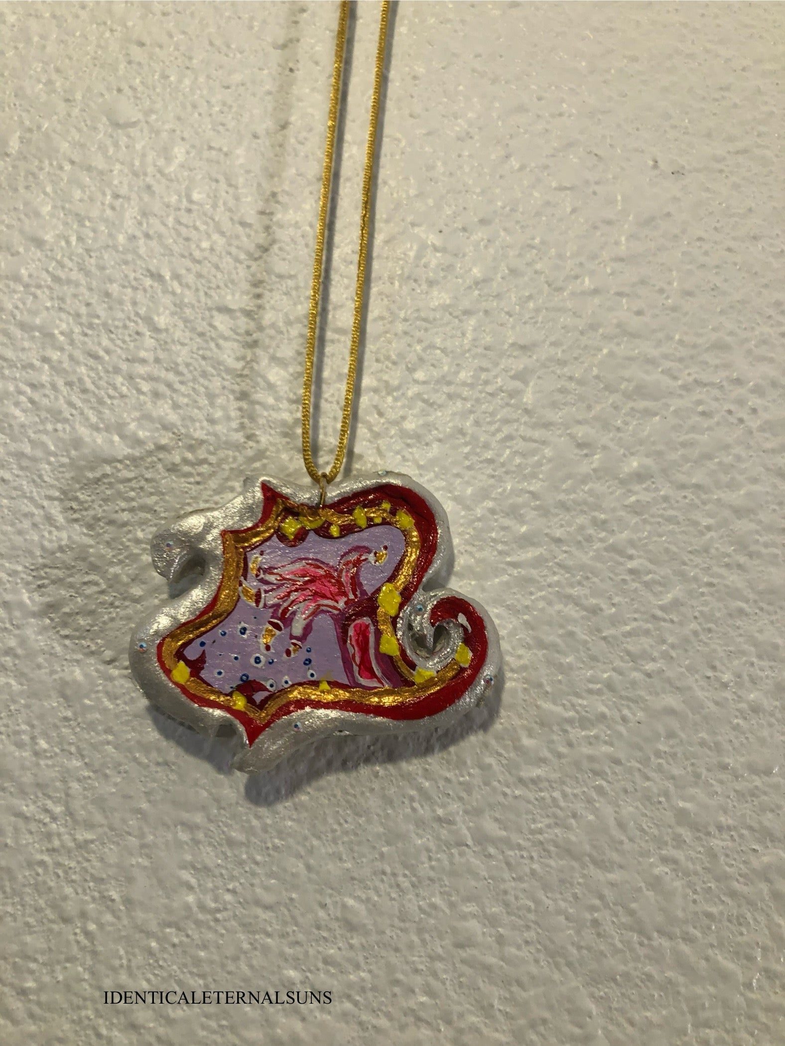 Precious Ethereal Medallion Painted Necklaces