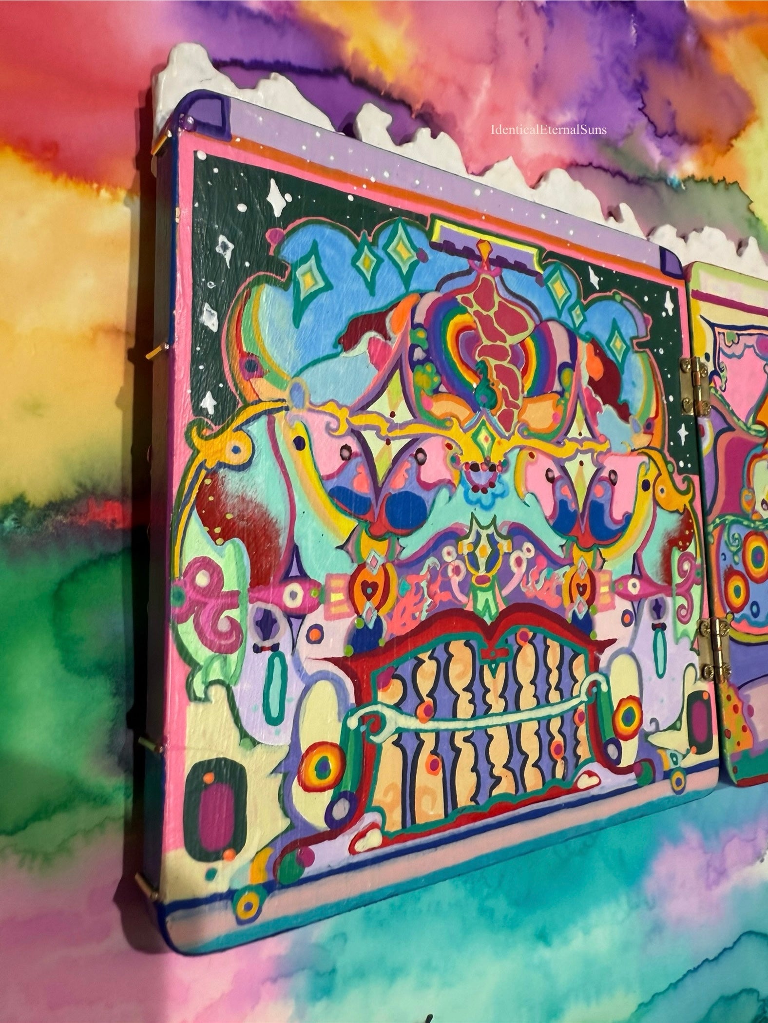 fantastical art, surreal paintings, whimsical artwork, colorful surrealism, detailed fantasy art, vibrant surreal art, highly detailed paintings, maximalist art, colorful fine art, imaginative paintings, dreamlike art, narrative art, expressive art, detailed contemporary art, bright fantasy paintings, intricate artwork, magical realism, pop surrealism, new contemporary art, art collector gift, unique wall art, gallery quality art, Anomaly, Anomalies, intensity, mystique, omnipresence, ominous, effervescent