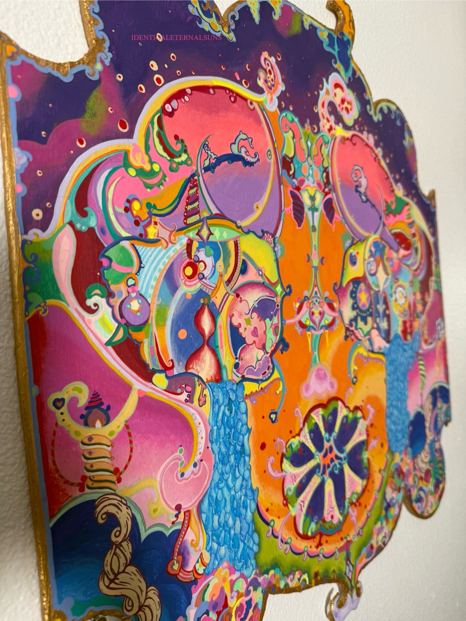 Emotional rollercoaster, surrealism, heart-opening, fantastical, otherworldly, whimsical, wonderland, inner security, sanctification, paradise, euphoria, love, devotion, reciprocity, emotional intelligence, melancholy, heroic, blessedness. fantastical art, surreal paintings, whimsical artwork, colorful surrealism, detailed fantasy art, vibrant surreal art, highly detailed paintings, maximalist art, colorful fine art, imaginative paintings, dreamlike art, narrative art, expressive art, detailed contemporary 