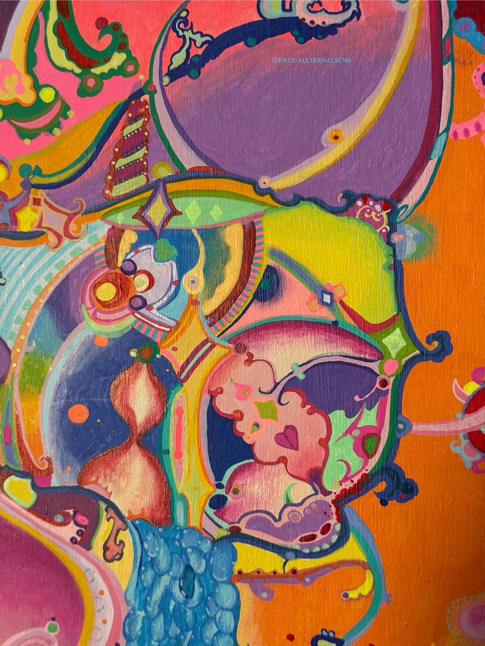 Emotional rollercoaster, surrealism, heart-opening, fantastical, otherworldly, whimsical, wonderland, inner security, sanctification, paradise, euphoria, love, devotion, reciprocity, emotional intelligence, melancholy, heroic, blessedness. fantastical art, surreal paintings, whimsical artwork, colorful surrealism, detailed fantasy art, vibrant surreal art, highly detailed paintings, maximalist art, colorful fine art, imaginative paintings, dreamlike art, narrative art, expressive art, detailed contemporary 