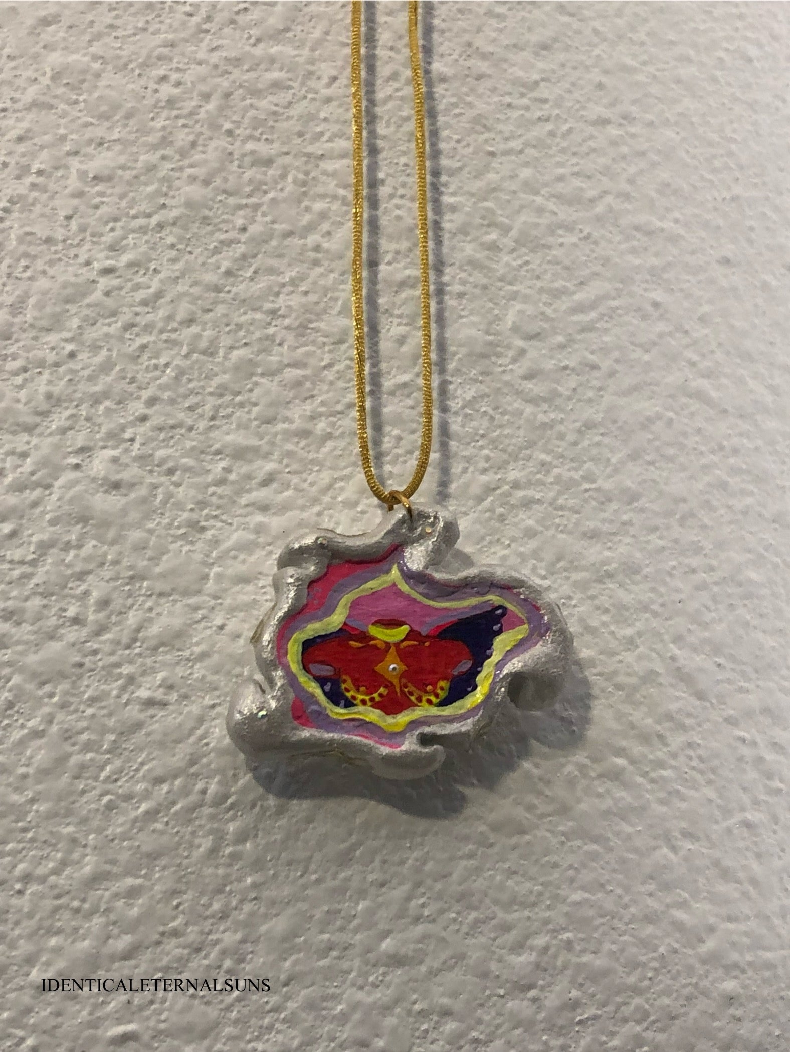 Precious Ethereal Medallion Painted Necklaces