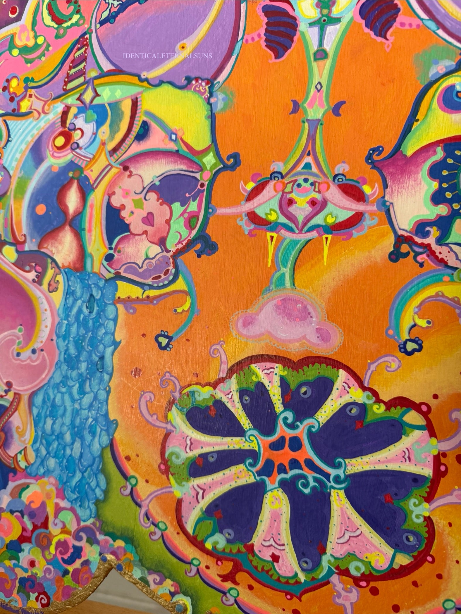 Emotional rollercoaster, surrealism, heart-opening, fantastical, otherworldly, whimsical, wonderland, inner security, sanctification, paradise, euphoria, love, devotion, reciprocity, emotional intelligence, melancholy, heroic, blessedness. fantastical art, surreal paintings, whimsical artwork, colorful surrealism, detailed fantasy art, vibrant surreal art, highly detailed paintings, maximalist art, colorful fine art, imaginative paintings, dreamlike art, narrative art, expressive art, detailed contemporary 