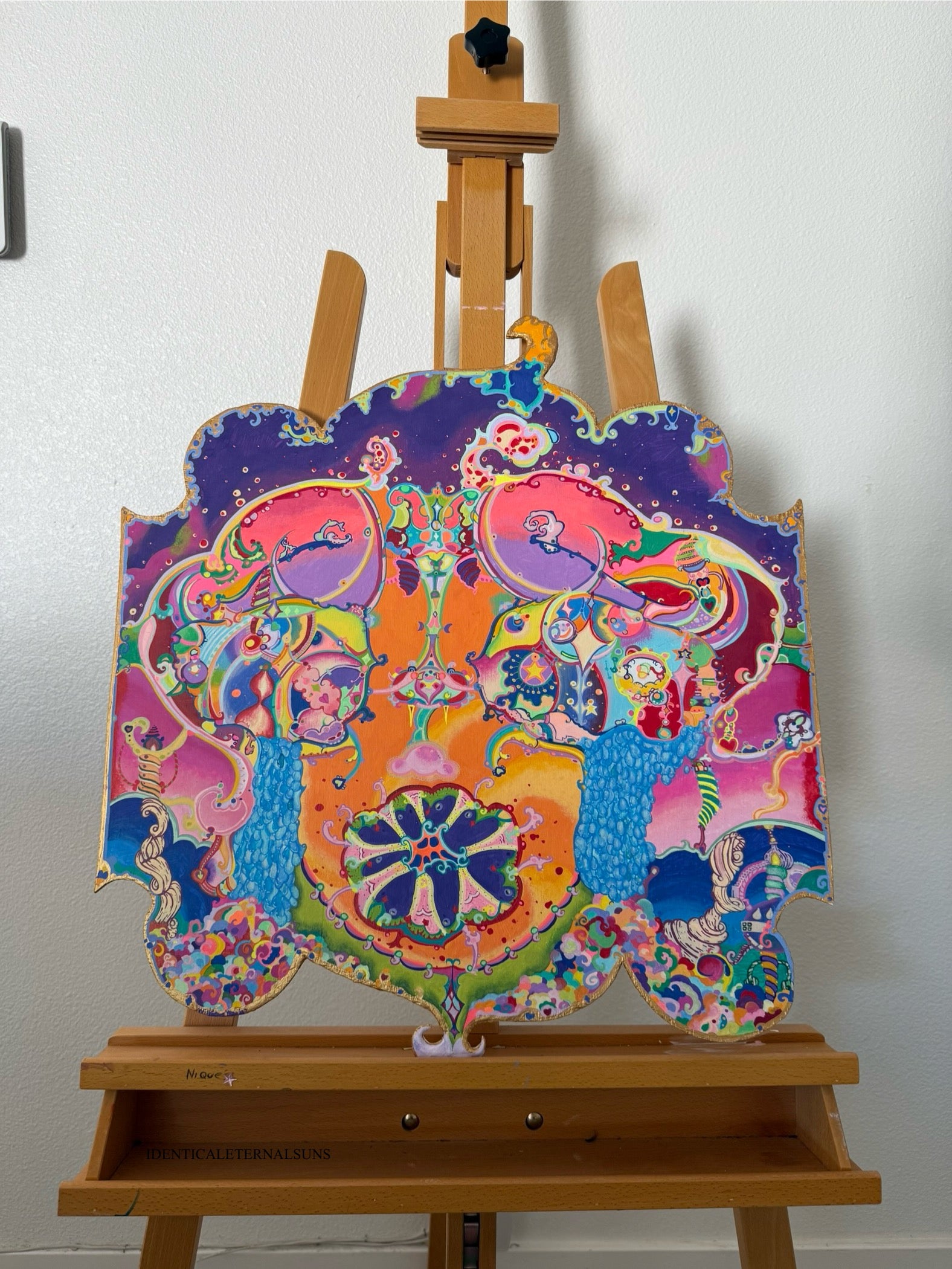 Emotional rollercoaster, surrealism, heart-opening, fantastical, otherworldly, whimsical, wonderland, inner security, sanctification, paradise, euphoria, love, devotion, reciprocity, emotional intelligence, melancholy, heroic, blessedness. fantastical art, surreal paintings, whimsical artwork, colorful surrealism, detailed fantasy art, vibrant surreal art, highly detailed paintings, maximalist art, colorful fine art, imaginative paintings, dreamlike art, narrative art, expressive art, detailed contemporary 