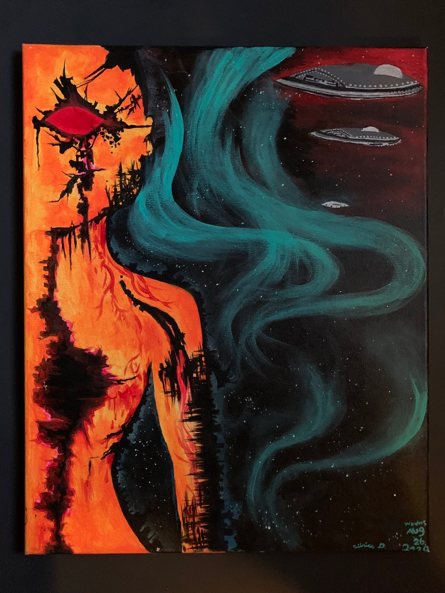 Alien Escape Original Painting