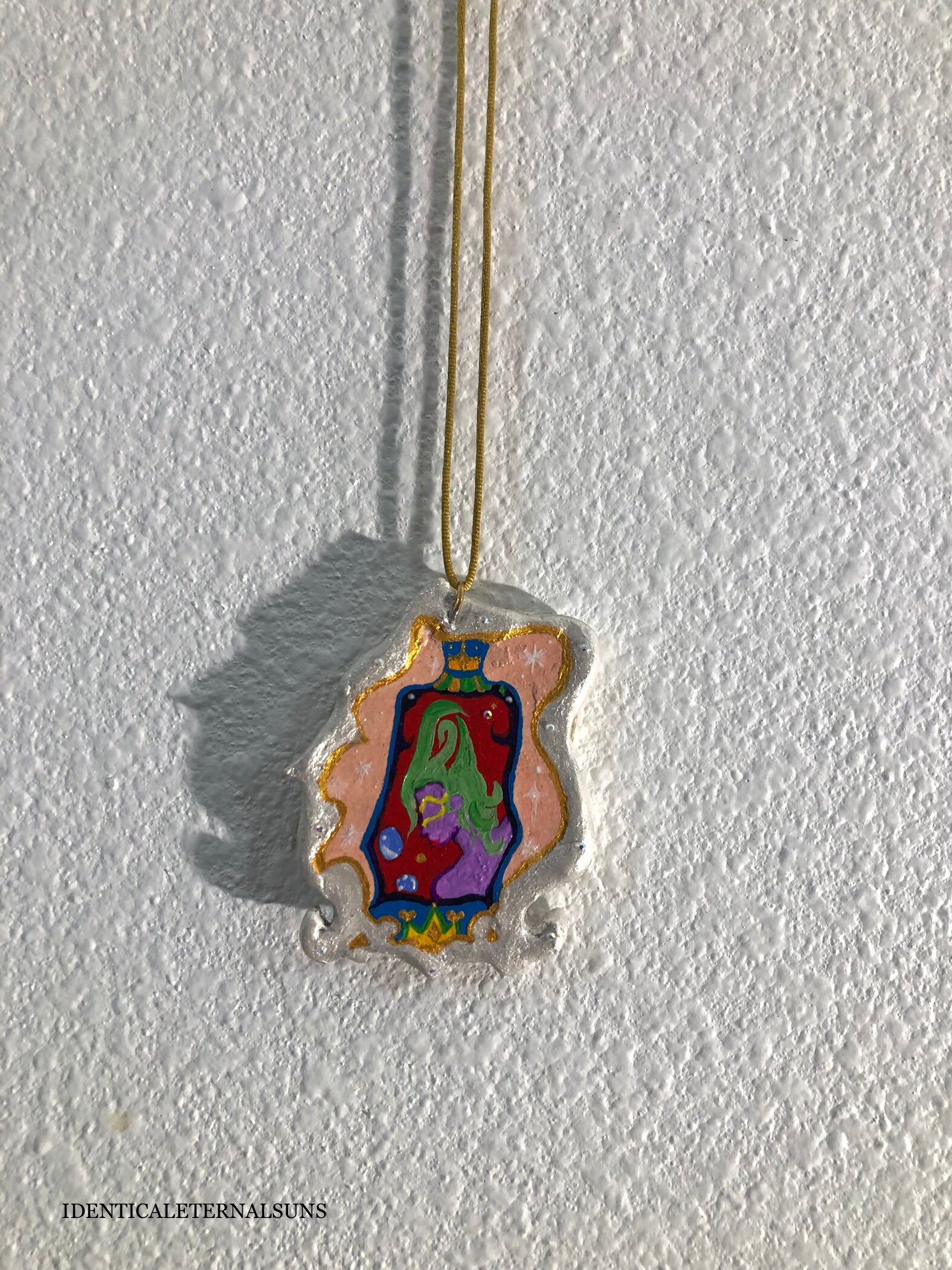 Precious Ethereal Medallion Painted Necklaces