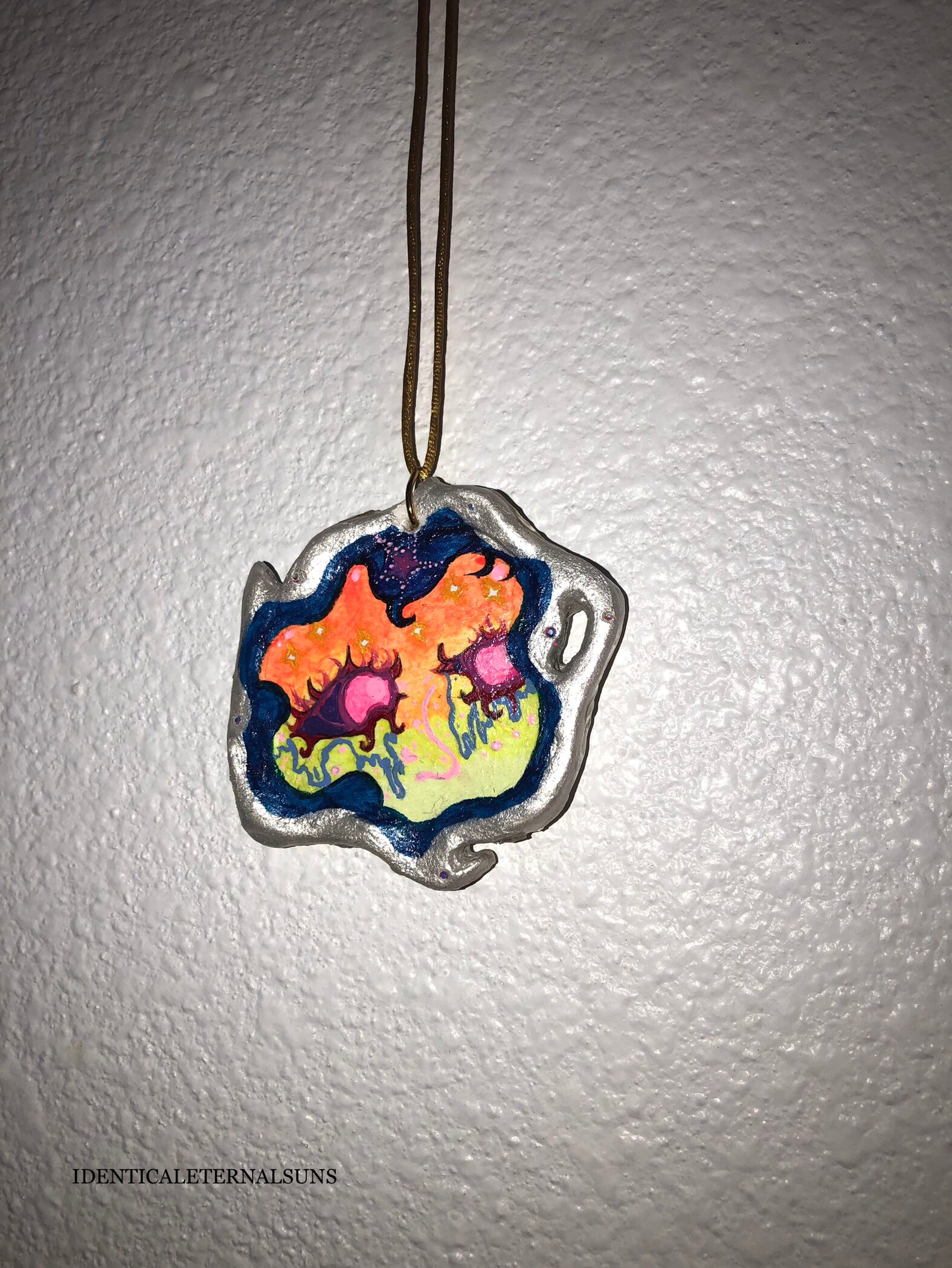 Precious Ethereal Medallion Painted Necklaces