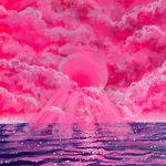 In a dream world were mermaids flip their tails and pixies flutter in the wind, here lies a pink and purple ocean and sky. Cotton candy pink sky painting. Magical purple ocean painting. Cotton candy sky aesthetic. Pink and purple skies artwork for sale. Dreamy worlds painting. Trippy pink and purple skies art. IdenticalEternalSuns