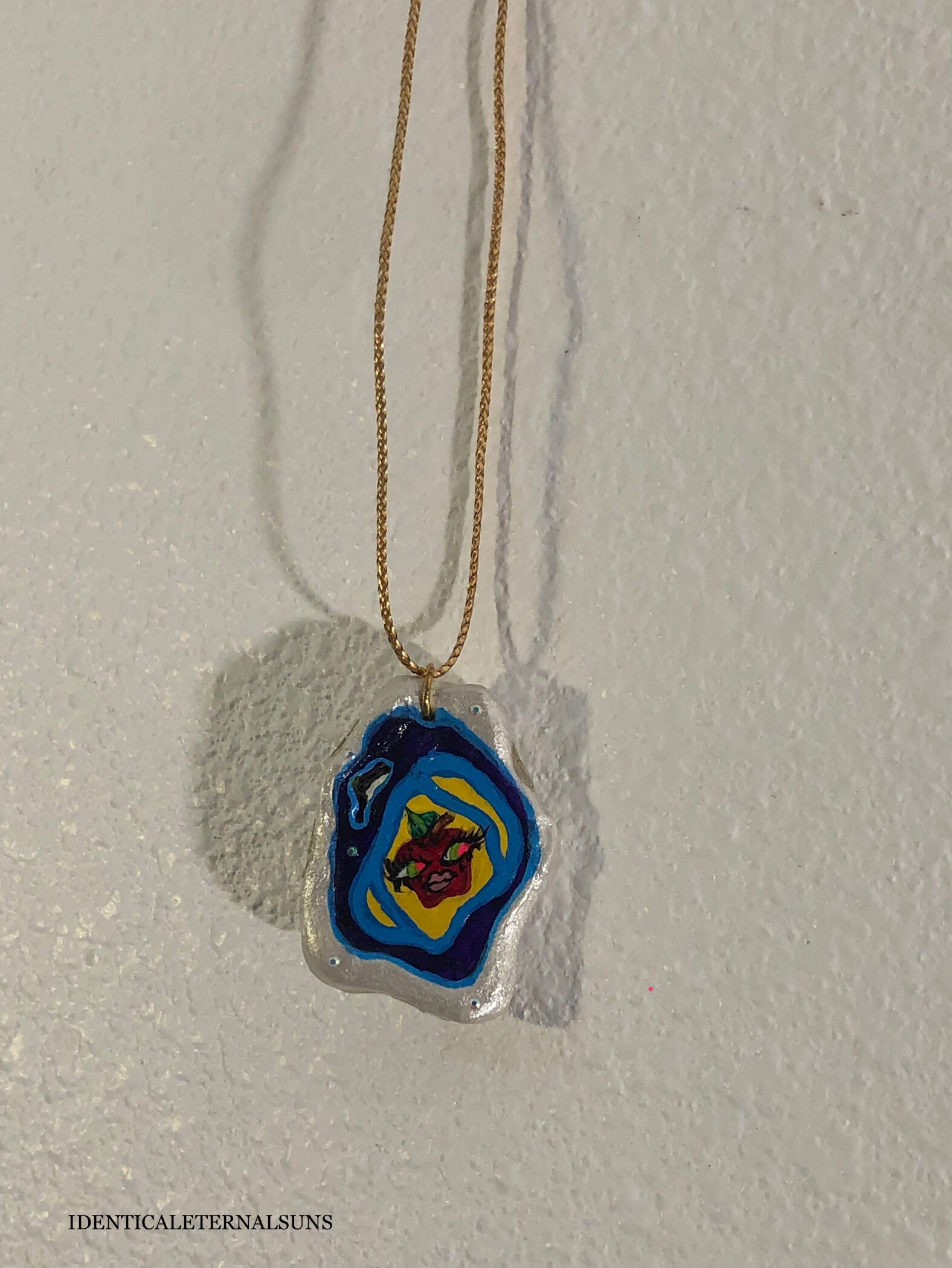 Precious Ethereal Medallion Painted Necklaces