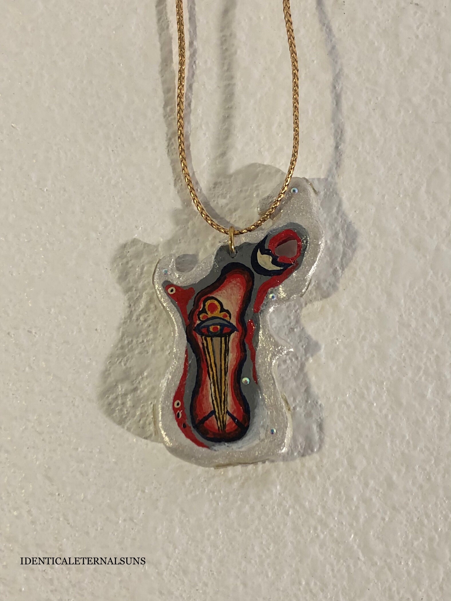 Precious Ethereal Medallion Painted Necklaces