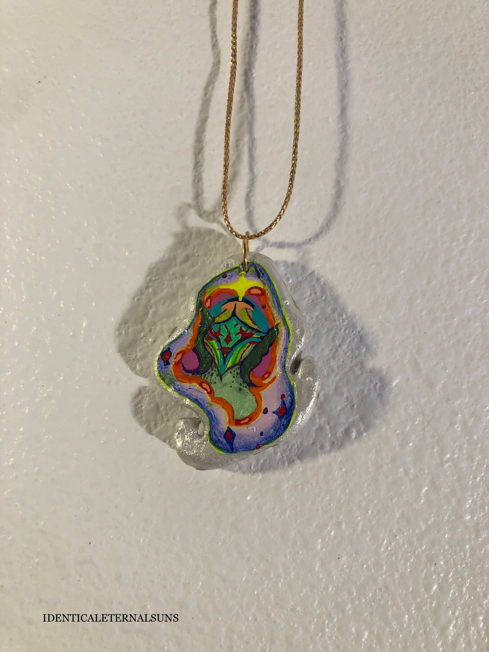 Precious Ethereal Medallion Painted Necklaces