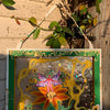 Iridescent Golden Sunflower Goddess Original wall hanging painting