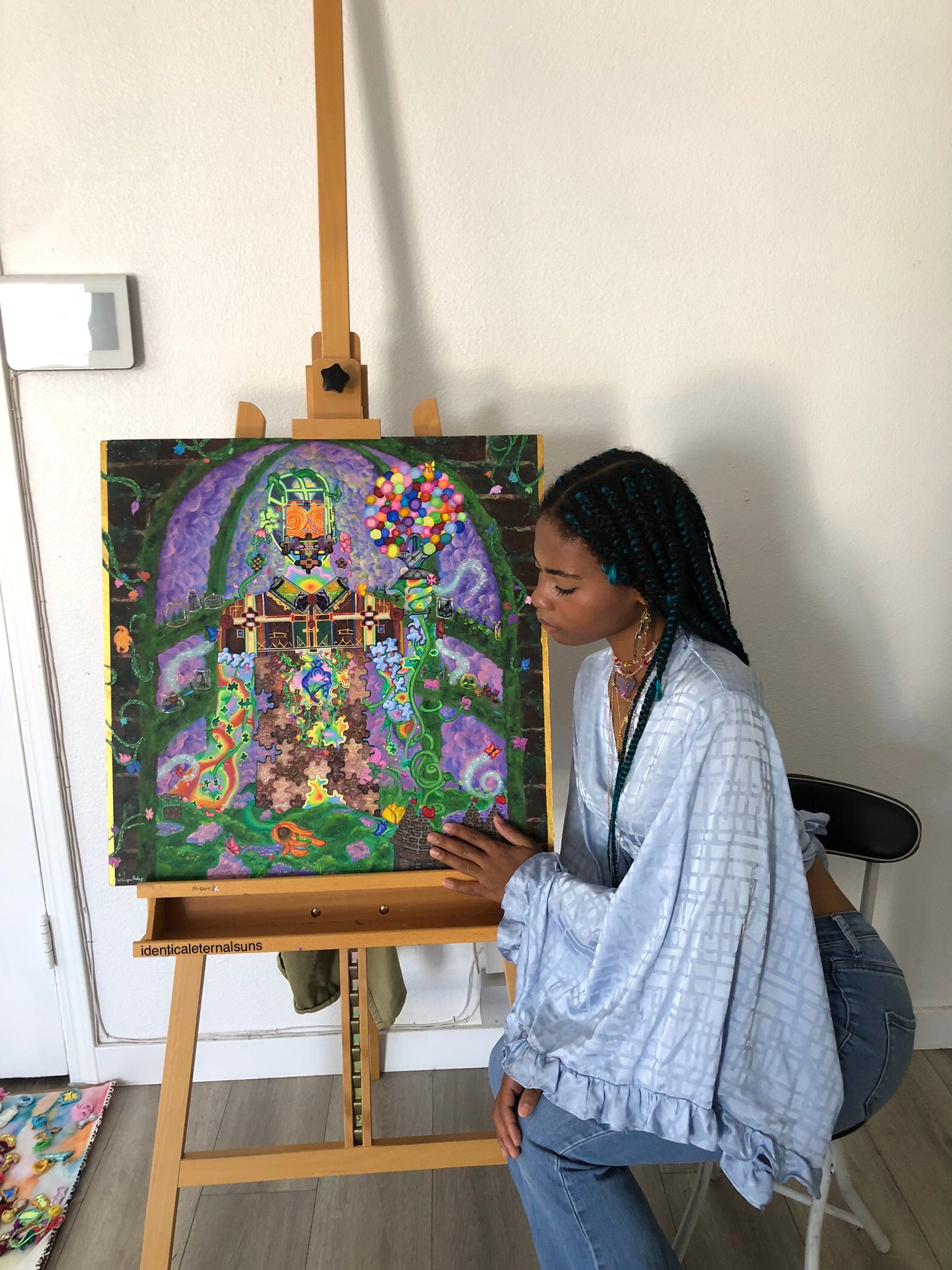 Identicaleternalsuns, DenleyTwins, whimsical Radiant otherworldly majestic glorious fantastical eternallove Ecstatic divine colorful light kidcore surrealism heartfelt musical artcollector heartopening heavenly intergalactic uniquefinds identicaleternalsuns supernatural wonderland euphoria soulevolution puzzlepieceman subconsciousmind growinpains ego egodeath spirituality transformation terrarium plantpainting gardengrove naturelovers fantasy identicaleternalsuns artist surrealism melancoly art, colorful