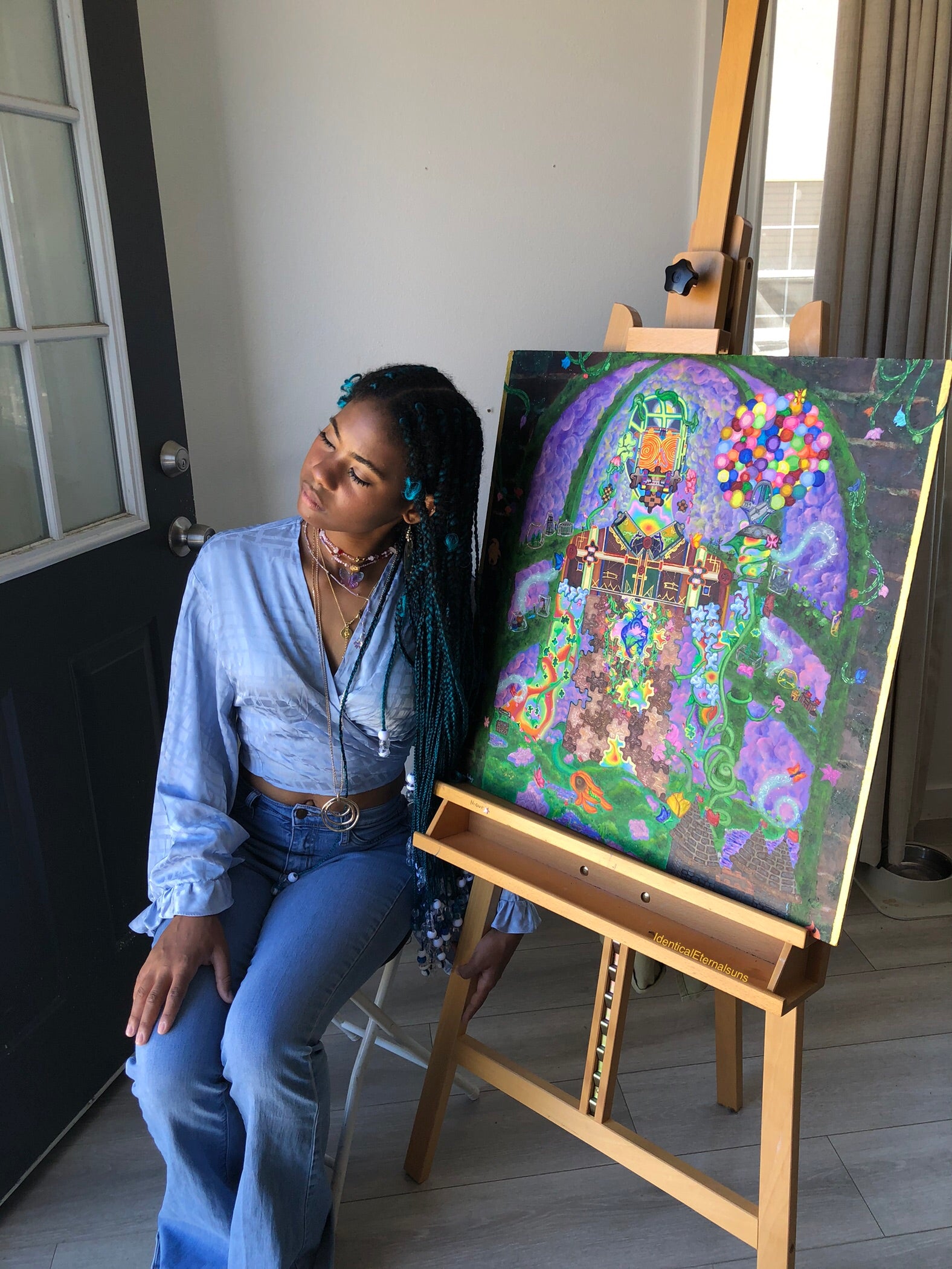 Identicaleternalsuns, DenleyTwins, whimsical Radiant otherworldly majestic glorious fantastical eternallove Ecstatic divine colorful light kidcore surrealism heartfelt musical artcollector heartopening heavenly intergalactic uniquefinds identicaleternalsuns supernatural wonderland euphoria soulevolution puzzlepieceman subconsciousmind growinpains ego egodeath spirituality transformation terrarium plantpainting gardengrove naturelovers fantasy identicaleternalsuns artist surrealism melancoly art, colorful