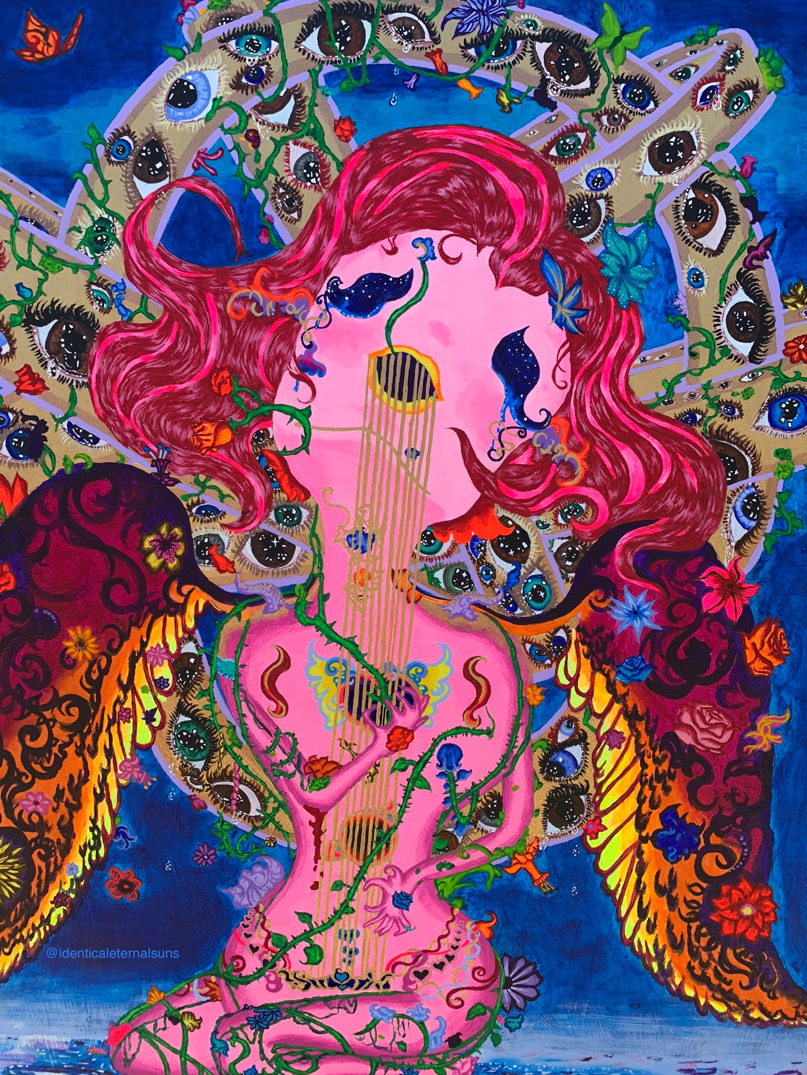 Ceres the Angelic Cello Femme Original Painting