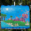 Hyacinth Muse Original Painting, Hyacinths, hyacinth flowers, divine feminine art, sublime, nature art, feminine principle, gentleness, mercifulness, peaceful, grace, poise, delicate beauty, detailed art, surrealism, fairie, fairy, liberation, muse, heavenly art, heavens, colorful artwork, fantastical art, surreal paintings, whimsical artwork, colorful surrealism, detailed fantasy art, vibrant surreal art, highly detailed paintings, maximalist art, colorful fine art, imaginative paintings, dreamlike art, na