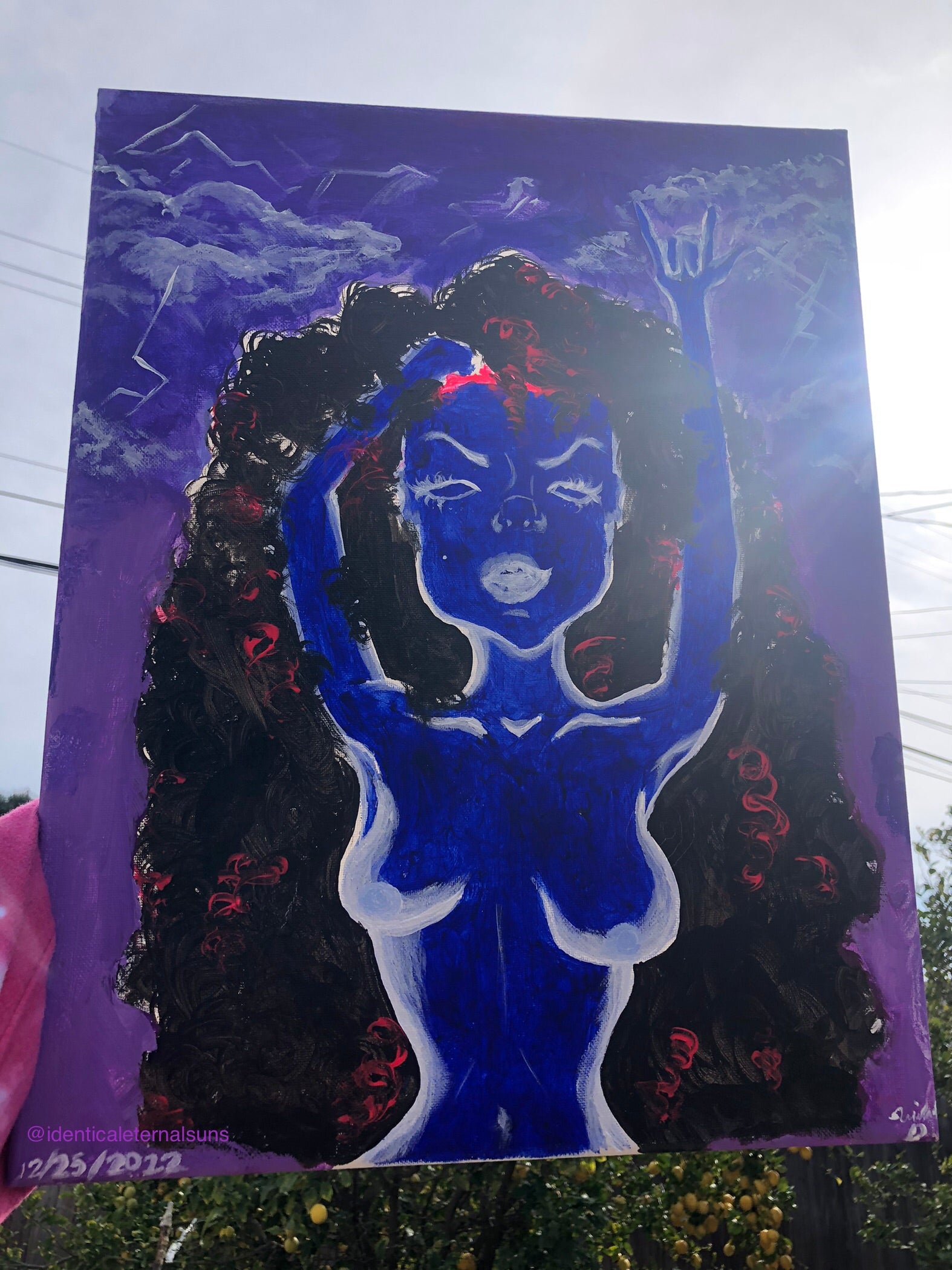 Blue girl of the sun Original Painting