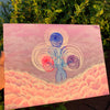 Sky Femme Eternal Spiral Creatrix original painting, Divine feminine, her powerful creation energy that resides within her DNA. The cosmic womb of creation artwork. The sacred geometry of swirls that resembles the expansion of eternal life. Sky femme eternal spiral creatrix artwork. Divine Feminine painting. Sacred feminine artwork. Eternal Spiral of Life artwork, Identicaleternalsuns
