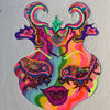 Heavenly Specimen Face #31 Drawing, Angelic realms, otherworldly, heavenly, angel face divinities, identicaleternalsuns, beautiful creatures, odd core, sacred, spiritual, divine, grace, creature, trippy, heavenly specimen, angel face, brilliance, drawing, ecstatic, glorious, love, precious, spiritual, new earth, pretty entities, DenleyTwins, Mixed media drawings, colorful drawings, detailed art, artwork, art design, whimsical illustrations, alien drawing, alien creature art, creature drawing, bizarre art
