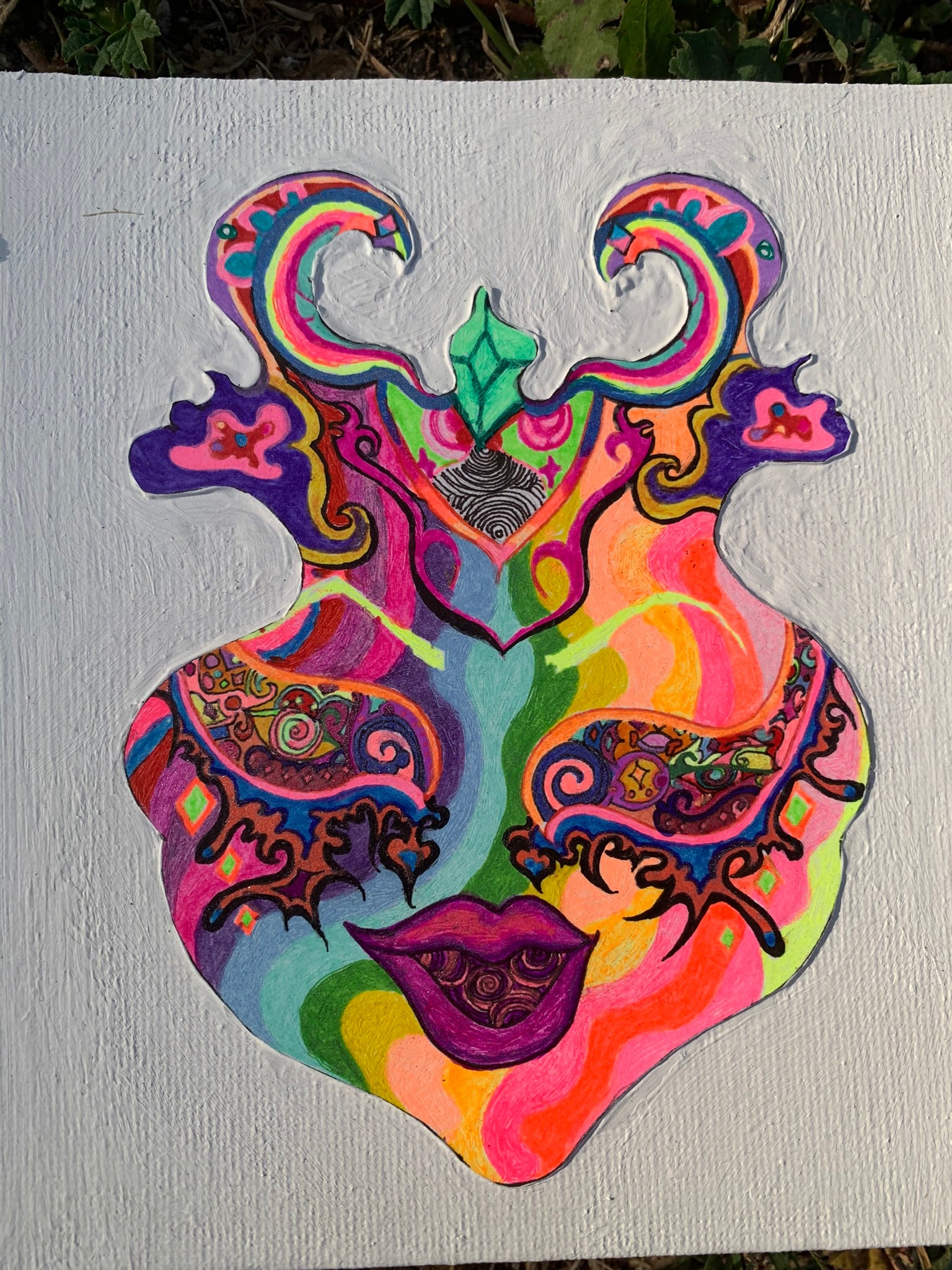 Heavenly Specimen Face #31 Drawing, Angelic realms, otherworldly, heavenly, angel face divinities, identicaleternalsuns, beautiful creatures, odd core, sacred, spiritual, divine, grace, creature, trippy, heavenly specimen, angel face, brilliance, drawing, ecstatic, glorious, love, precious, spiritual, new earth, pretty entities, DenleyTwins, Mixed media drawings, colorful drawings, detailed art, artwork, art design, whimsical illustrations, alien drawing, alien creature art, creature drawing, bizarre art