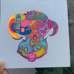Heavenly Specimen Face #30 Drawing, Angelic realms, otherworldly, heavenly, angel face divinities, identicaleternalsuns, beautiful creatures, odd core, sacred, spiritual, divine, grace, creature, trippy, heavenly specimen, angel face, brilliance, drawing, ecstatic, glorious, love, precious, spiritual, new earth, pretty entities, DenleyTwins, Mixed media drawings, colorful drawings, detailed art, artwork, art design, whimsical illustrations, alien drawing, alien creature art, creature drawing, bizarre art