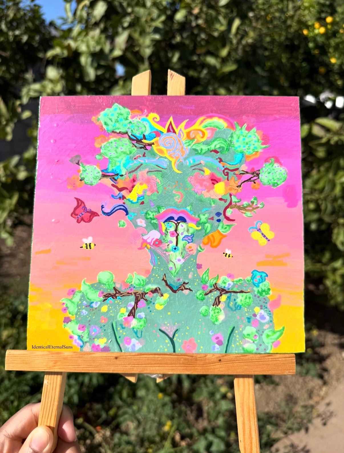 Flower Consumption Slide-in Original Painting, floral fusion, Surrealism, flower anomaly, nature art trippy, BotanicalBeauty Unique flower anomaly art, garden enthusiasts, floral fusion, rare crossbred blossoms, botanical beauty, nature-inspired surrealism,&nbsp;pashimina, surrealism, flower consumption trippyfantastical art, surreal paintings, whimsical artwork, colorful surrealism, detailed fantasy art, vibrant surreal art, highly detailed paintings, maximalist art, colorful fine art, imaginative painting