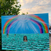 Paradise in the Sweet Life Original artwork, The divine feminine enjoy the sweet good life of being present in the moment. Rainbow beachy girl art, Girls at the Ocean art, Women by the Sea originals, Women of color by the sea, WOC artwork, Sisterhood Ocean Paradise original art painting, IdenticalEternalsuns, Paradise in the sweet life 
