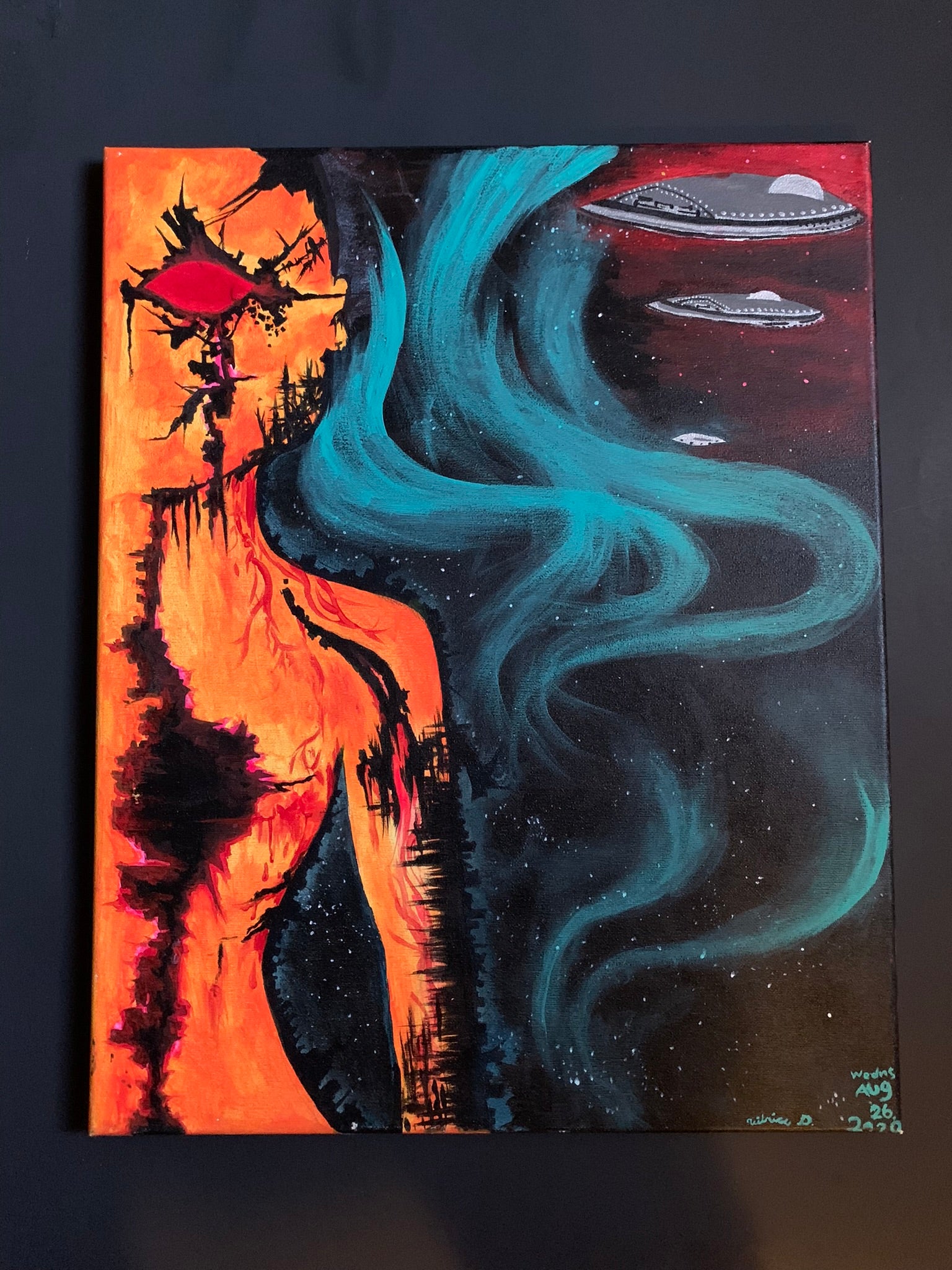 Alien Escape Original Painting