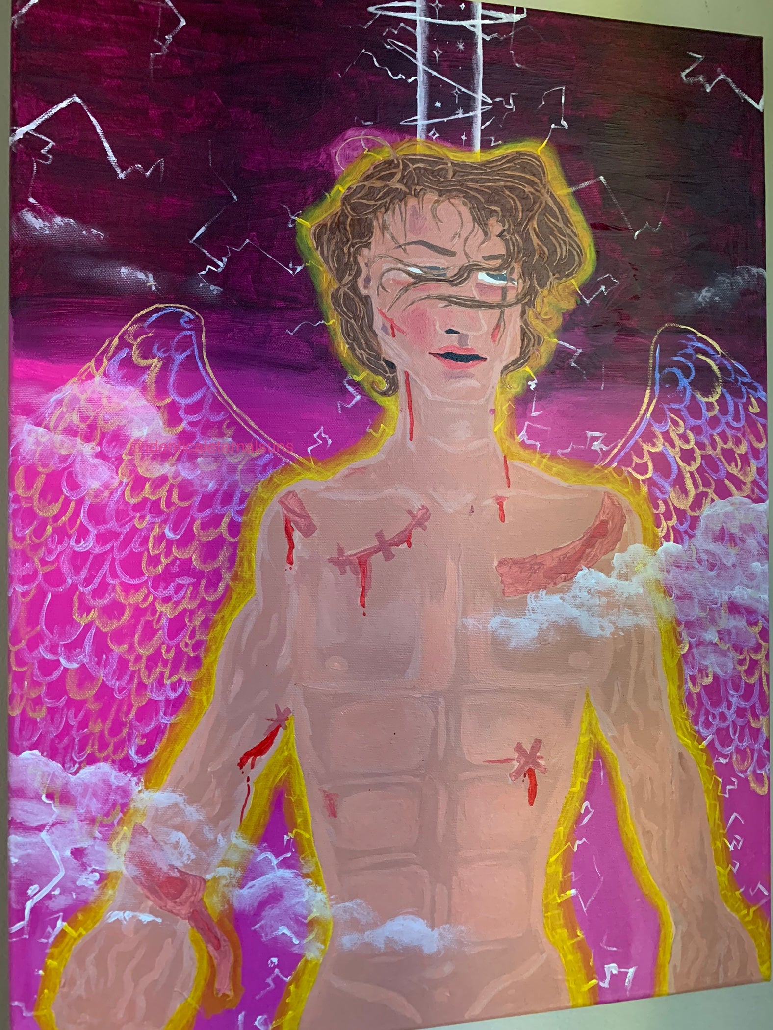 Electrical Fiery Hermes Original Painting