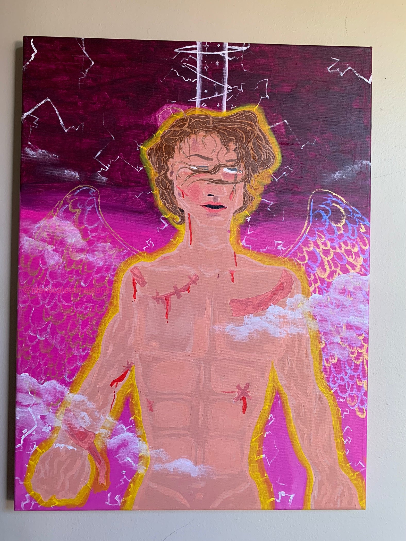 Electrical Fiery Hermes Original Painting