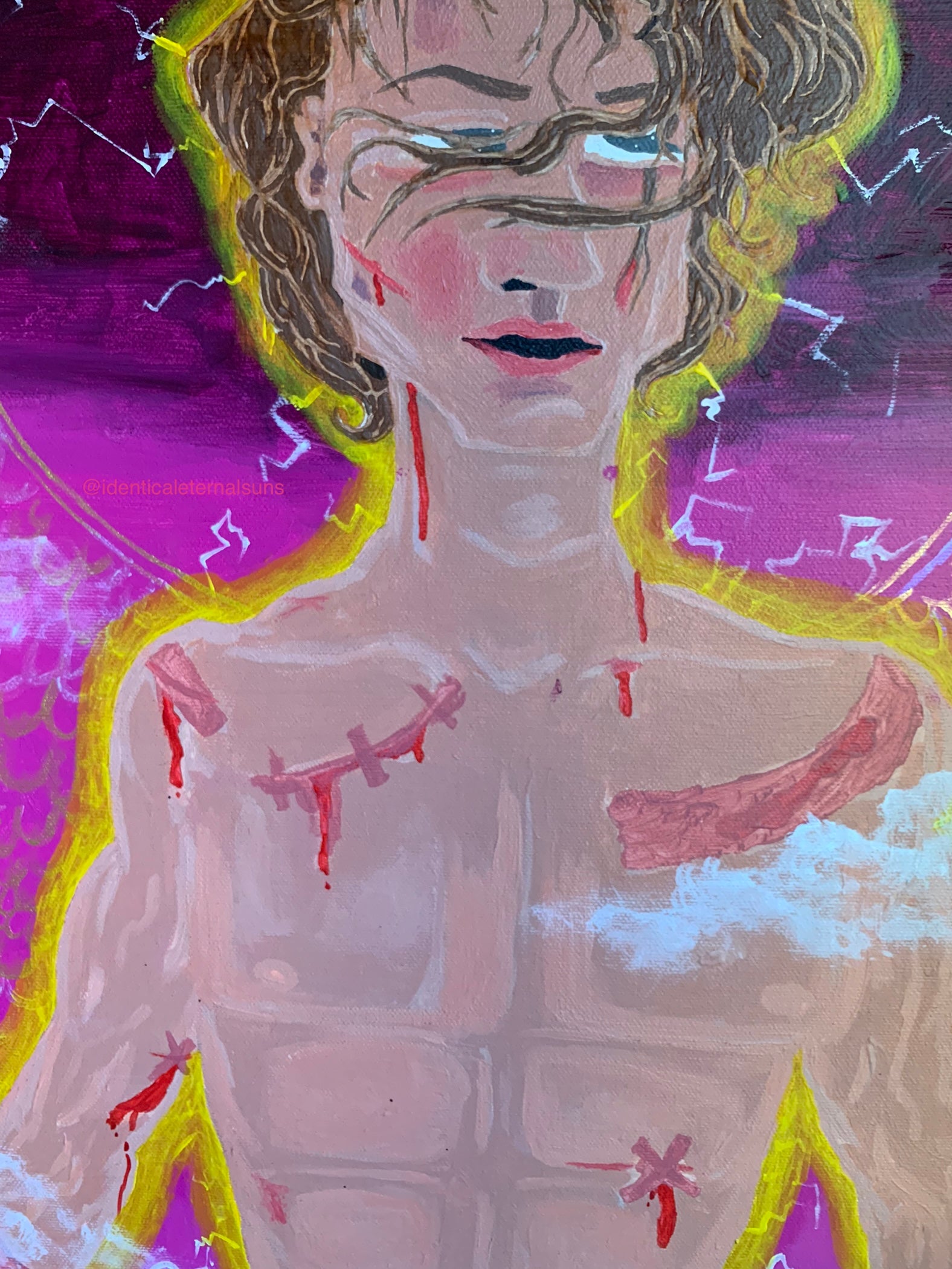 Electrical Fiery Hermes Original Painting