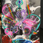 Invisible silver crystal femme from the Amethyst purple order Original Painting