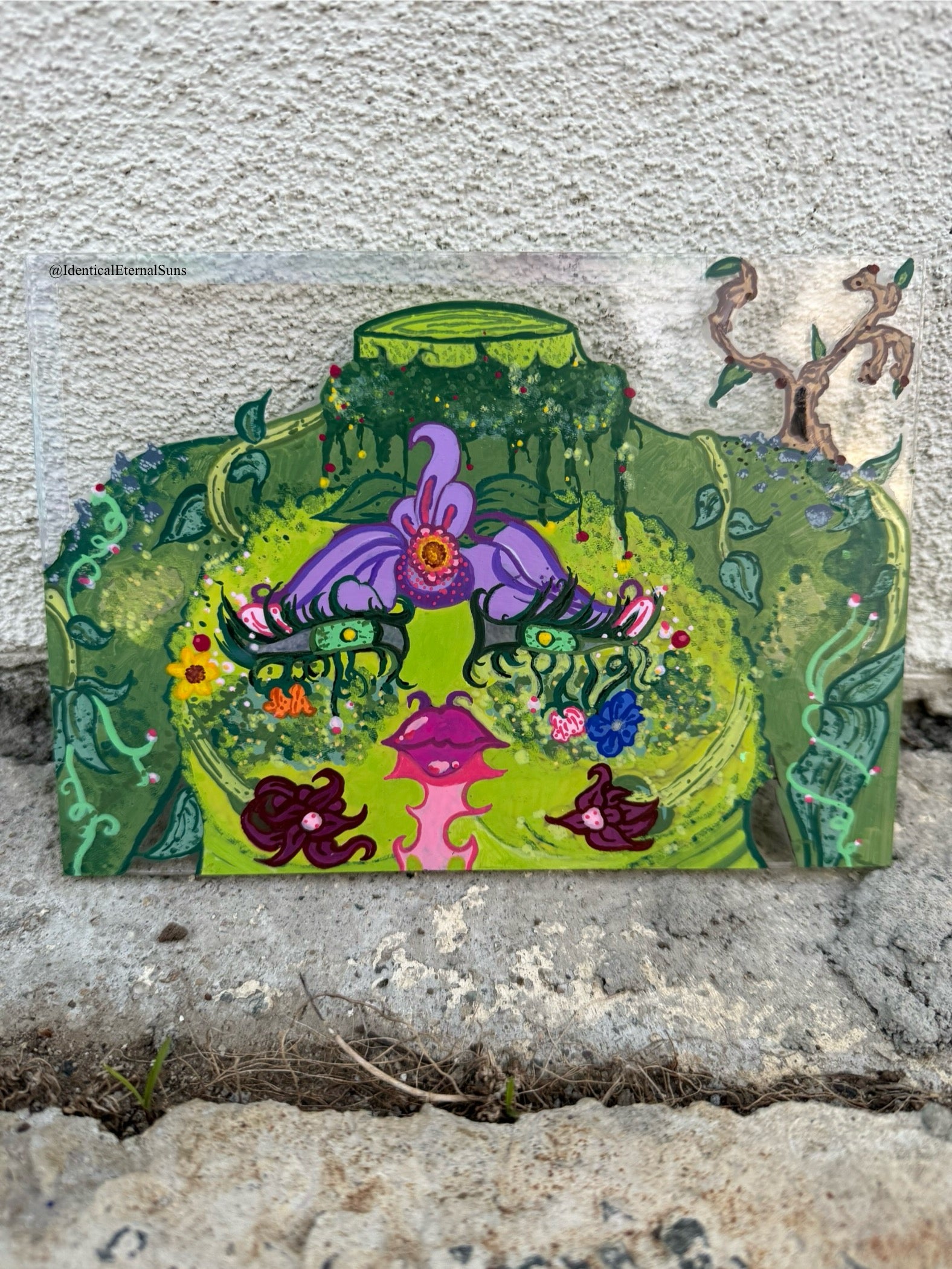 Viridiana Original Painting, Grounded, Sublime, self reliant, high self esteem, confidence, fresh energy, calm mind, wholeness within, inner peace, tranquility, breath of fresh air, abundance, full of life, nature lovers, plant lovers, divine feminine energy, gracefulness and poise