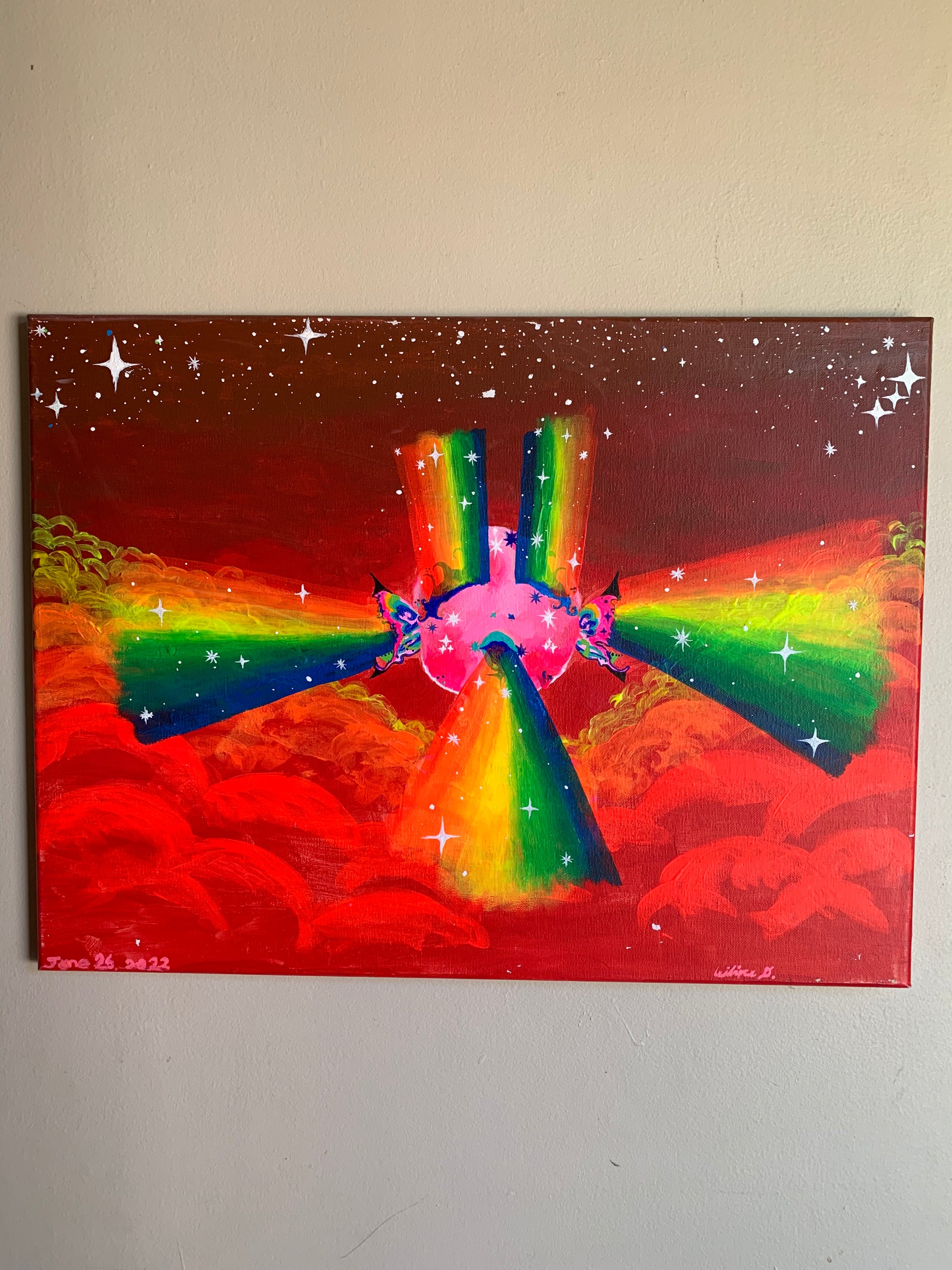 Alien Rainbow Lightworker Original Painting